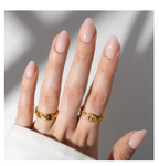 Sexy Dixy glossy nude almond-shaped nails